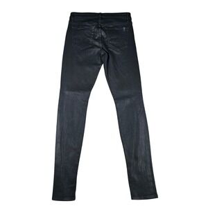 Joes Jeans The Skinny Coated Black Denim Jeans Waxed Womens 28